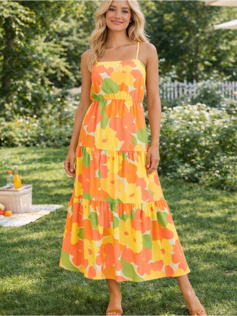 Social Standard by Sanctuary Get-Away Maxi Dress in Flower Burst NWT